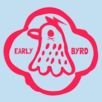 early byrd logo on a blue background